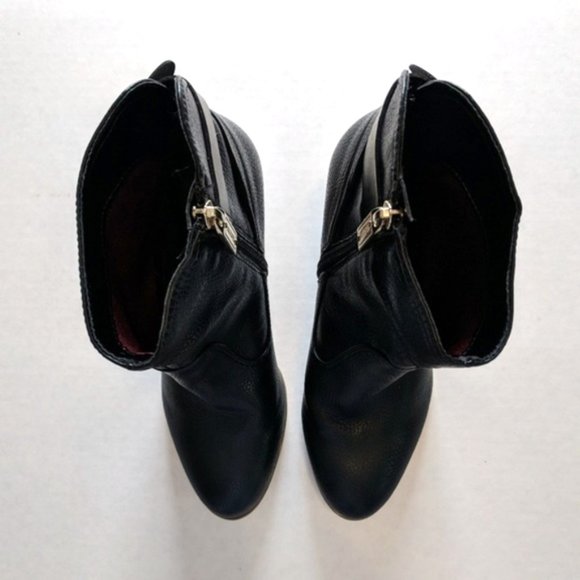 Tommy Hilfiger Black & Brown Ankle Boots - Size 7 - Picture 4 of 6